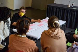 In Kleingruppen lernen die KulturStarter*innen alles über Zeitmanagement