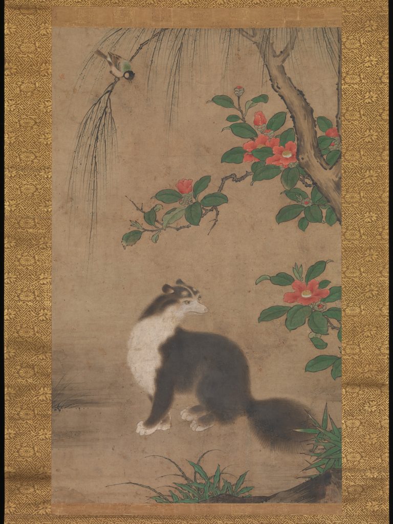 Japanisches Gemälde zeigt eine Zibetkatze.