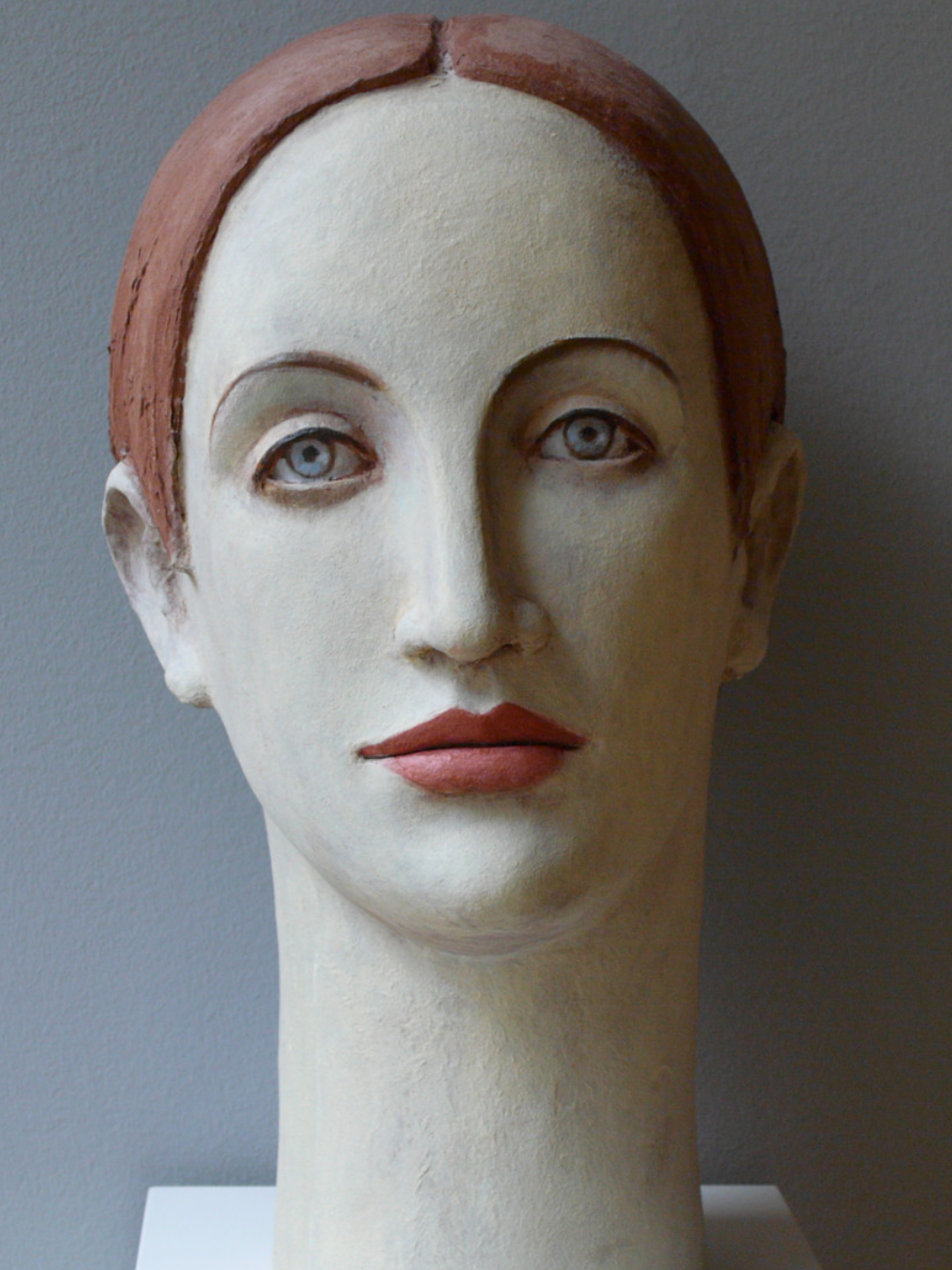 Skulptur eines Kopfes