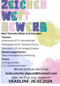 Plakat des Zeichenwettbewerbs