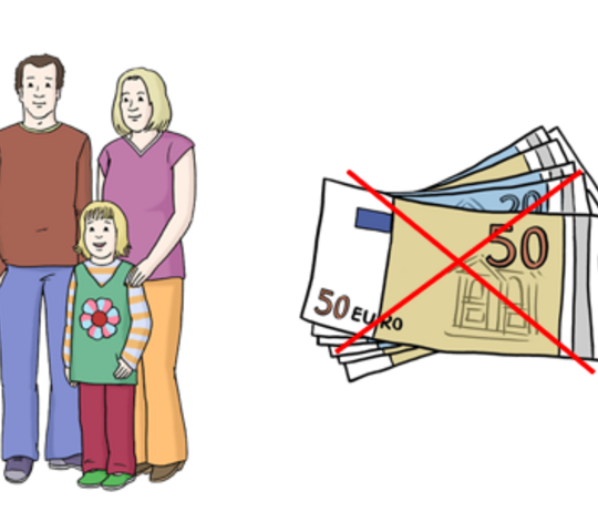 eine Familie, die nicht viel Geld hat