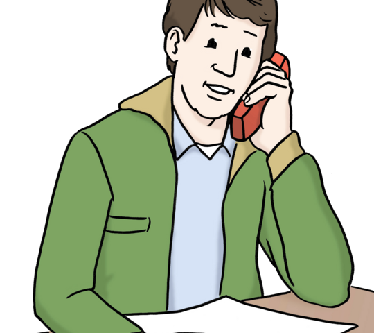 ein Mann der telefoniert